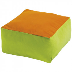 Coussin carré bicolore