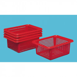 Paniers plastique rouge