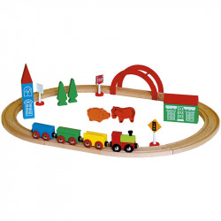 Circuit de train en bois