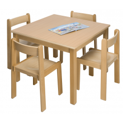 Table bois carrée