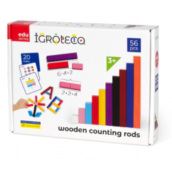 Tiges de comptage en bois 56 pces