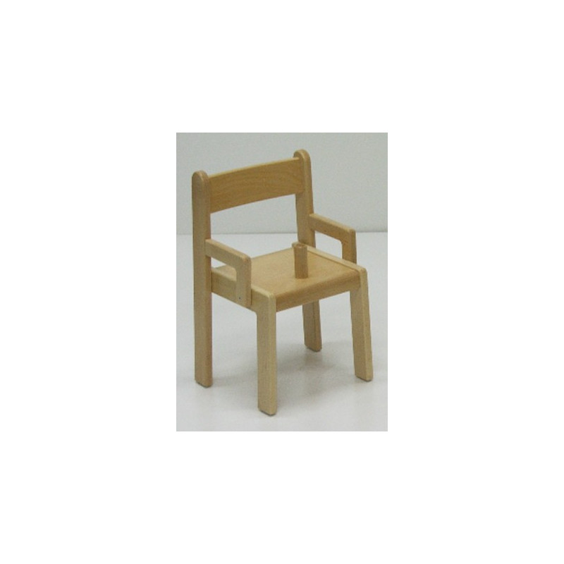 Chaise en bois avec accoudoirs et entre-jambes Chaise en bois avec accoudoirs et entre-jambes
