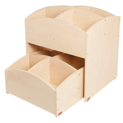 1 bac à livres 4 cases haut + 1 bac à livres 4 cases bas - Offre