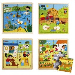 La campagne - Lot de 4 puzzles